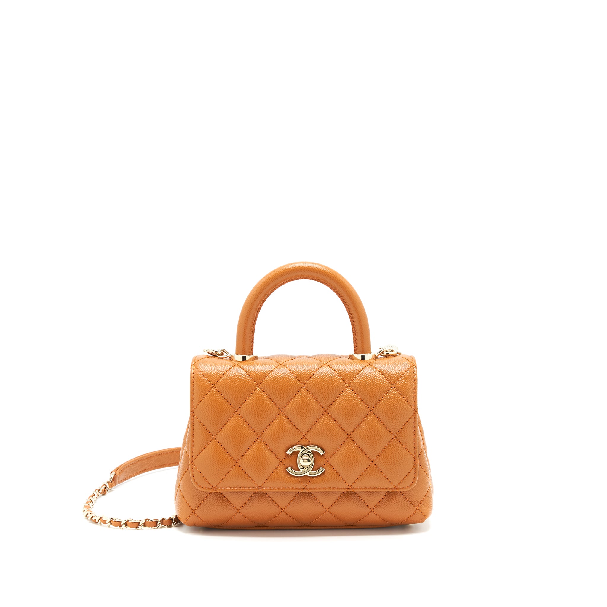 Chanel Extra Mini Coco Handle Caviar Caramel GHW
