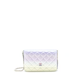 Chanel 21k Wallet On Chain Lambskin Iridescent Multicolour Hardware
