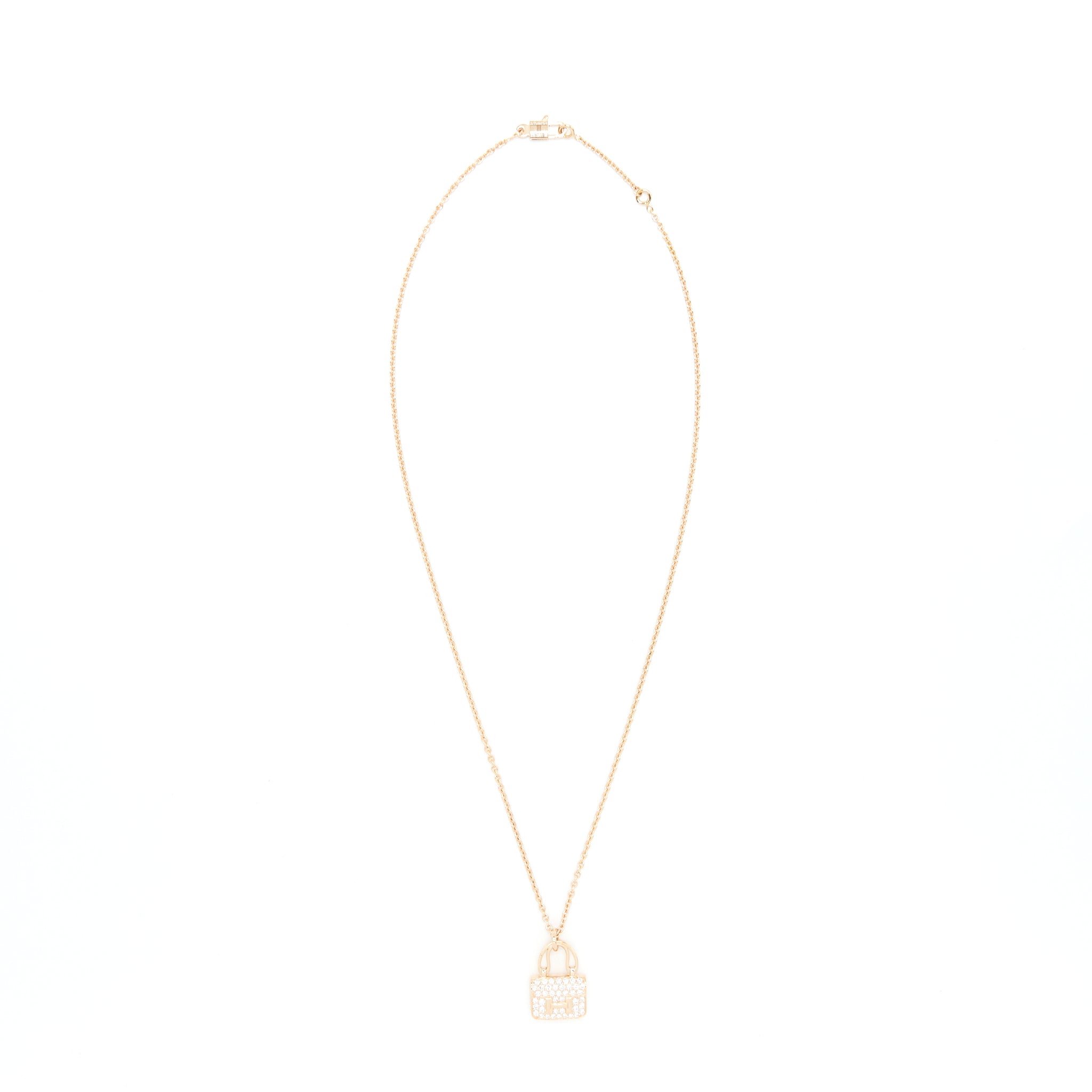 Hermes Amulette Constance Pendant Rose Gold With Diamonds - Image 2