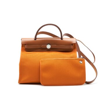 HERMES Herbag 31 Abricot/Fauve SHW Stamp C