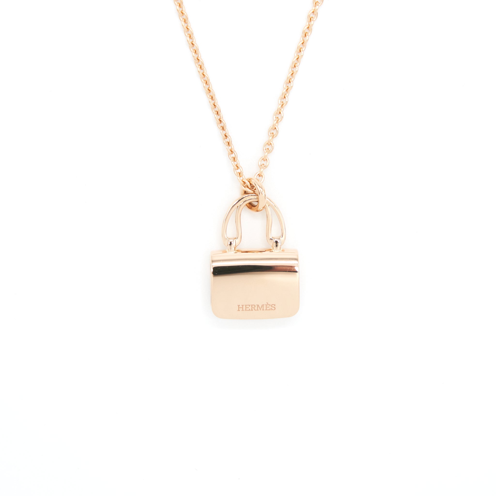 Hermes Amulette Constance Pendant Rose Gold With Diamonds - Image 4