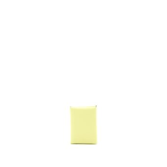 Hermes Calvi Duo Compact Chèvre Mysore Jaune Bourgeon/ Nata Stamp U