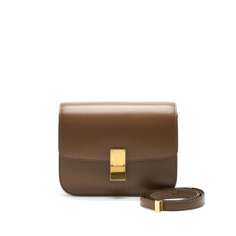 CELINE MEDIUM CLASSIC BOX BAG CALFSKIN CARAMEL