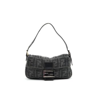 FENDI BAGUETTE IN SOFT TWEED GREY