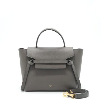 Celine Micro Belt Bag Grained Calfskin Grey GHW