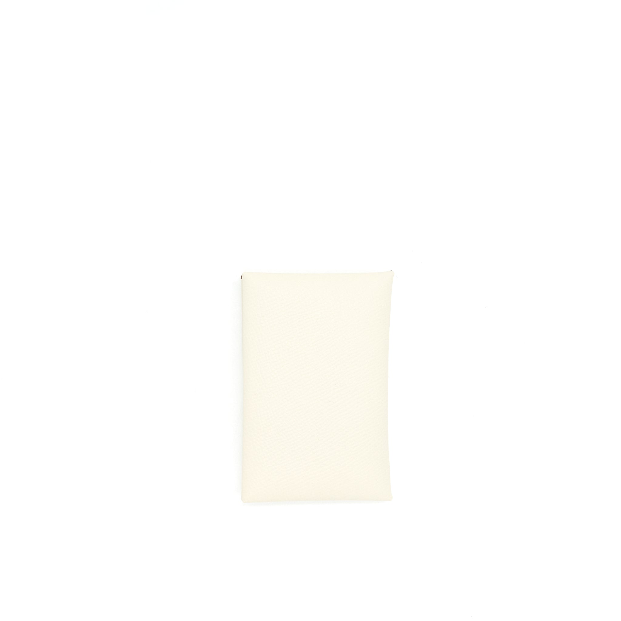 Hermes Calvi Card Holder Craie / Jaune Ambre Stamp Z