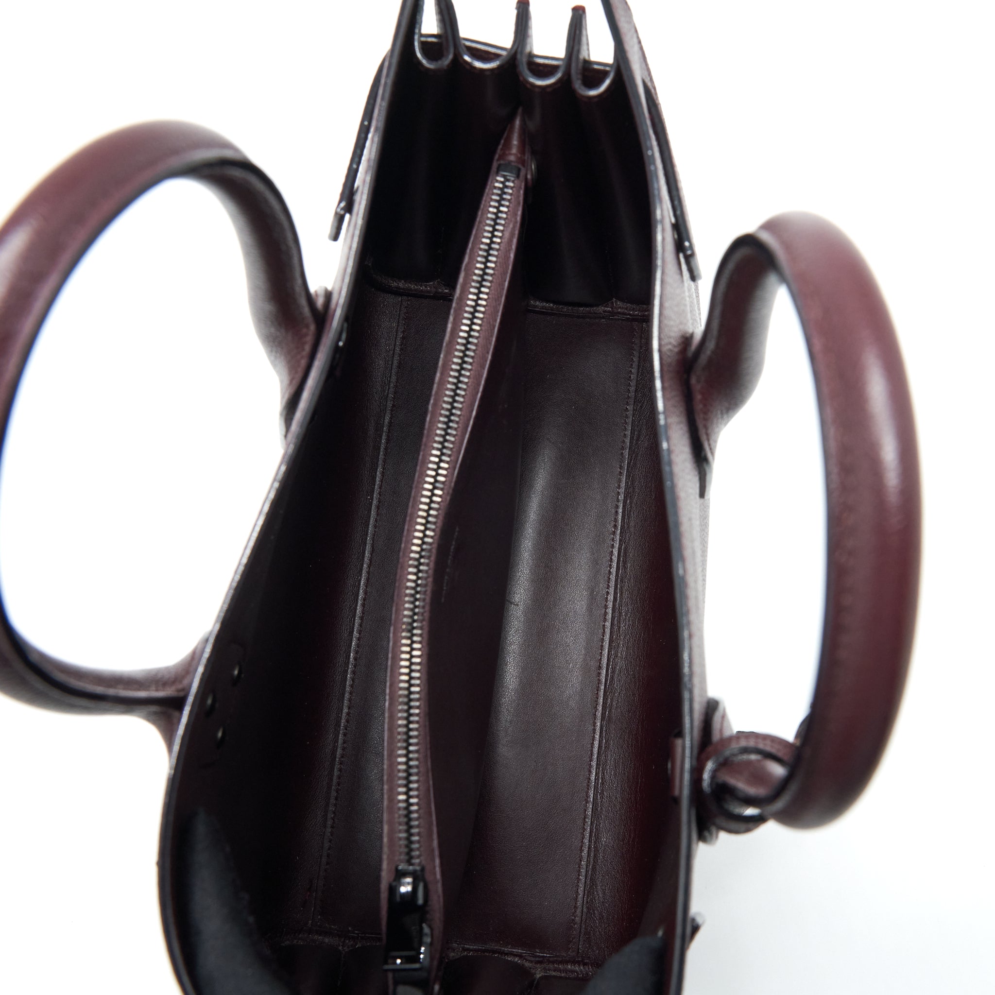 Saint Laurent/ YSL Sac De Jour Calfskin Burgundy Black Hardware - Image 6