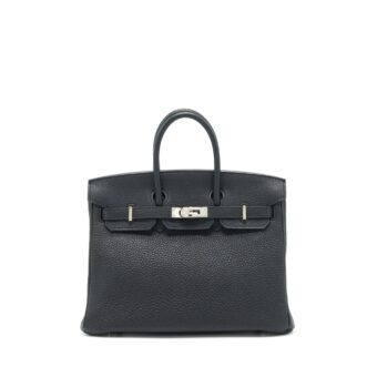 Hermes Birkin 25 Togo Black SHW Stamp D