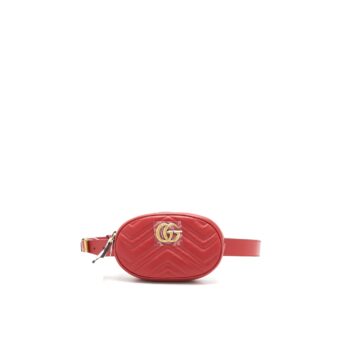 Gucci size85 GG Marmont Leather Belt Bag Red