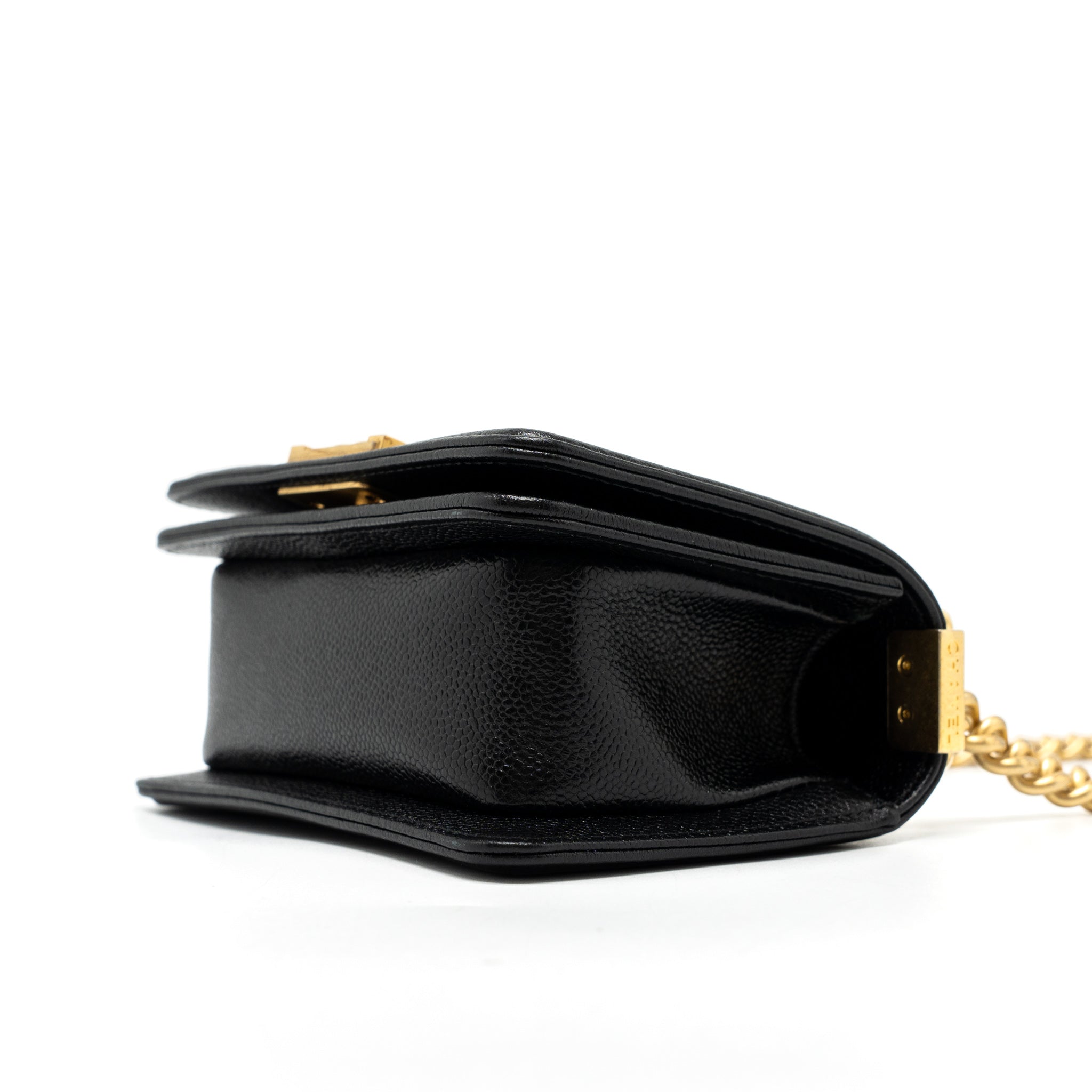 Chanel Super Mini Boy Bag Caviar Black Brushed GHW (Microchip) - Image 12