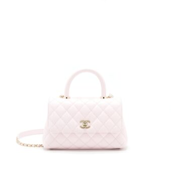 Chanel 22P Small Coco Handle Caviar Light Pink LGHW (Microchip)