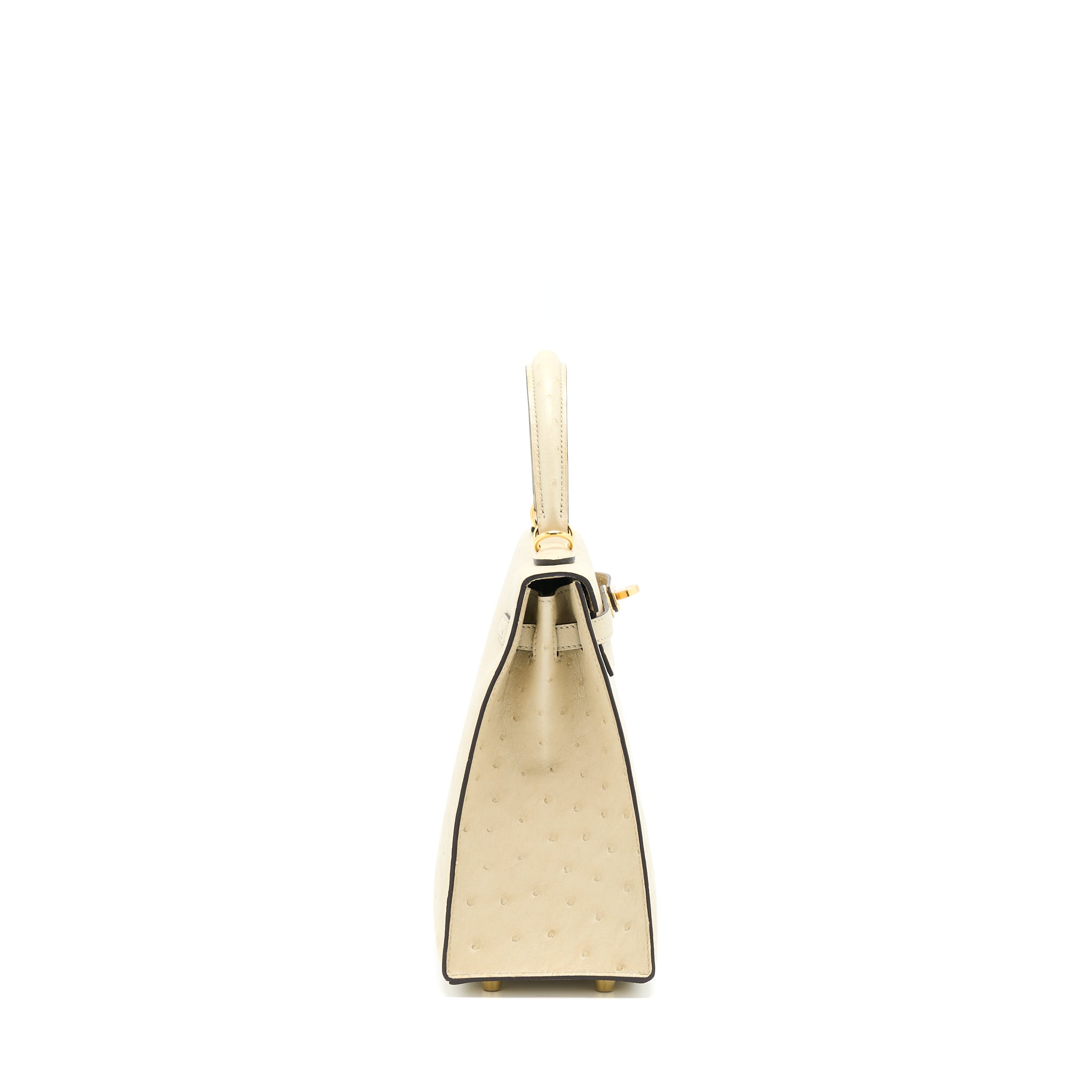 Hermes Kelly 25 Ostrich 3C Parchemin GHW Stamp U - Image 4