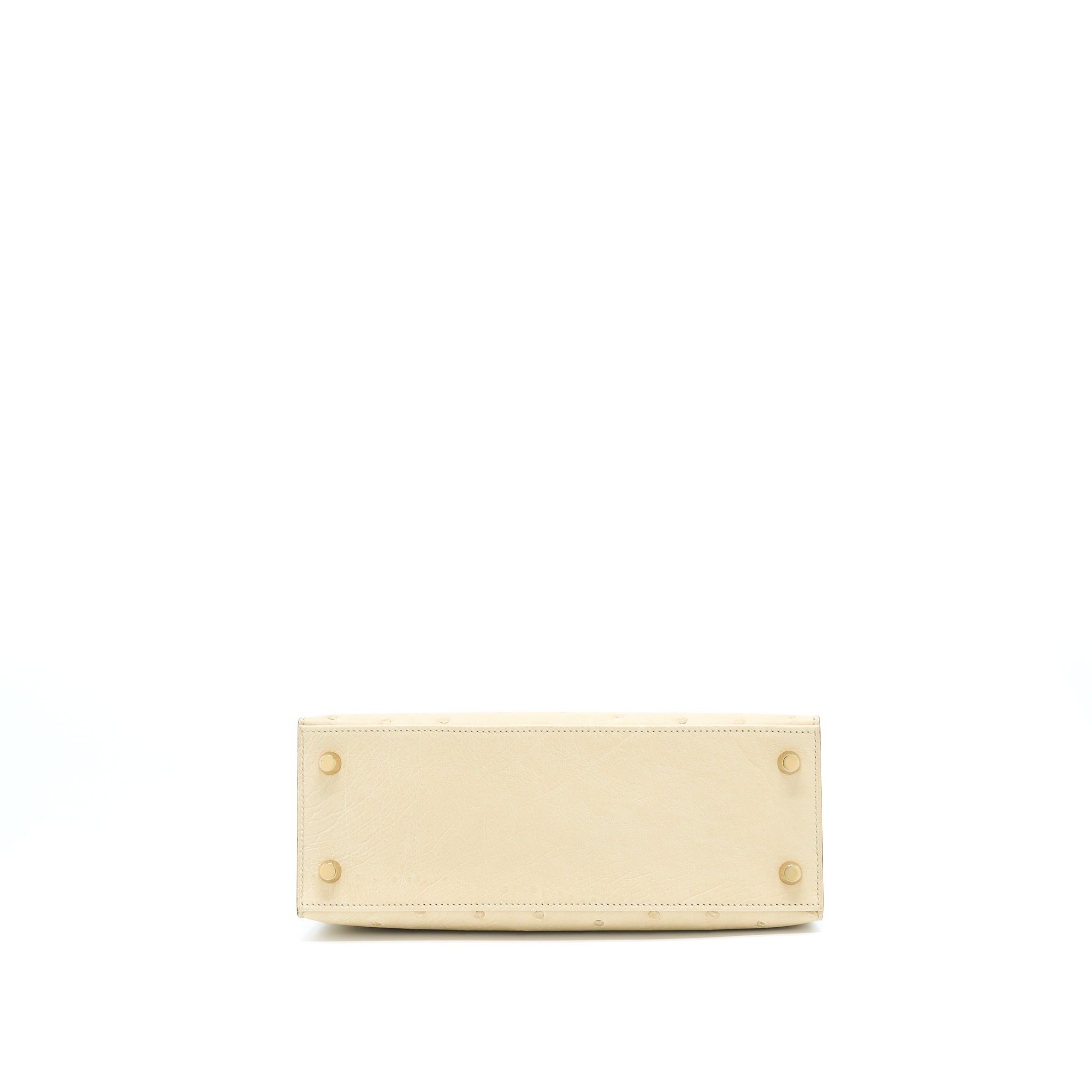 Hermes Kelly 25 Ostrich 3C Parchemin GHW Stamp U - Image 5