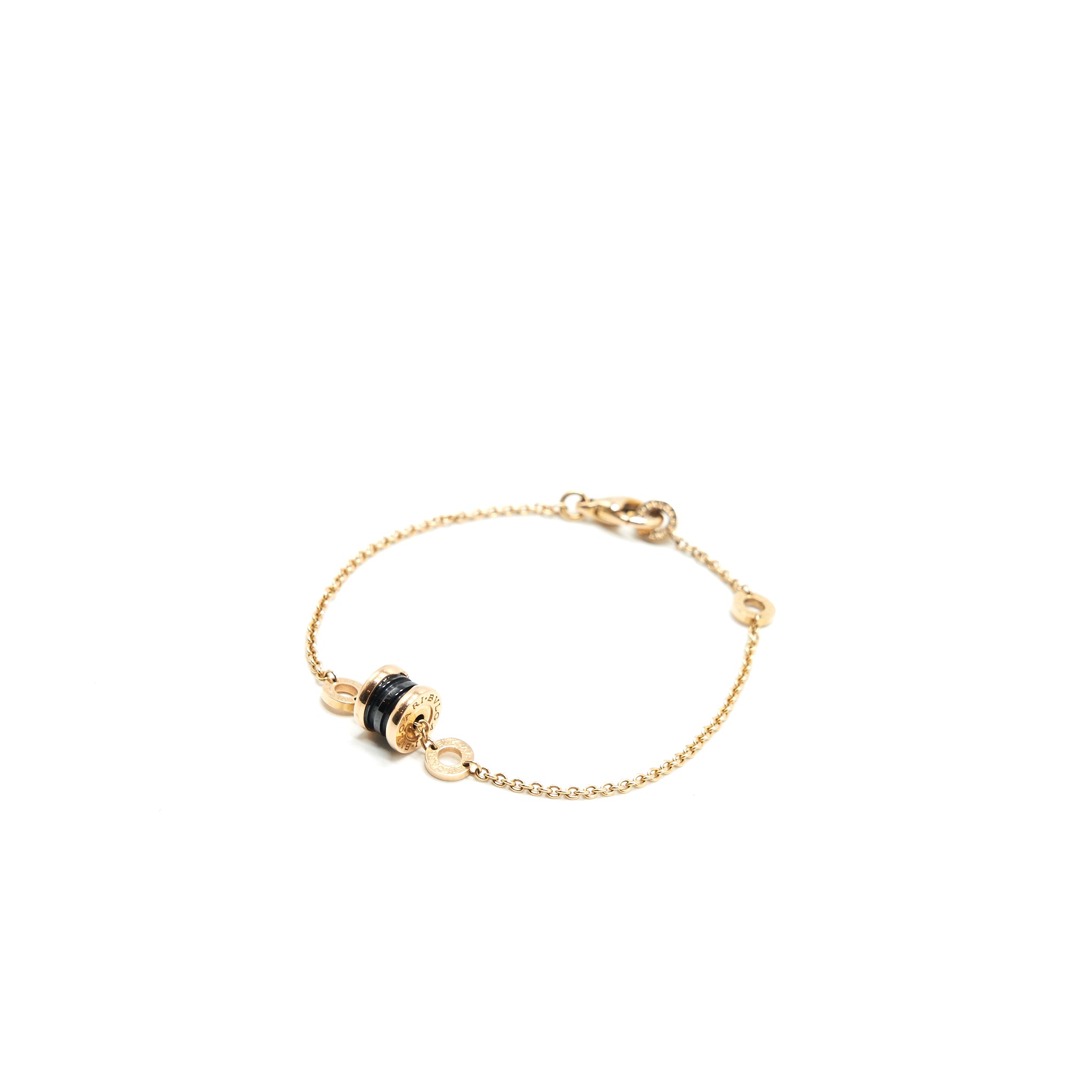 BVLGARI B.ZERO BRACELET ROSE GOLD IN BLACK CERAMIC