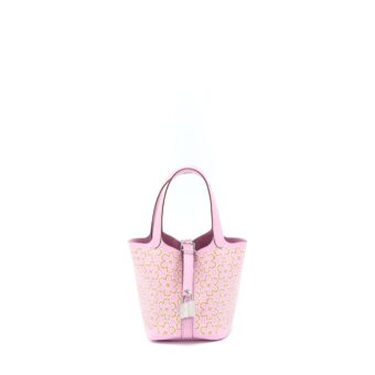 Hermes Micro Picotin 14 Lock Bag Swift Mauve Sylvestre SHW Stamp U