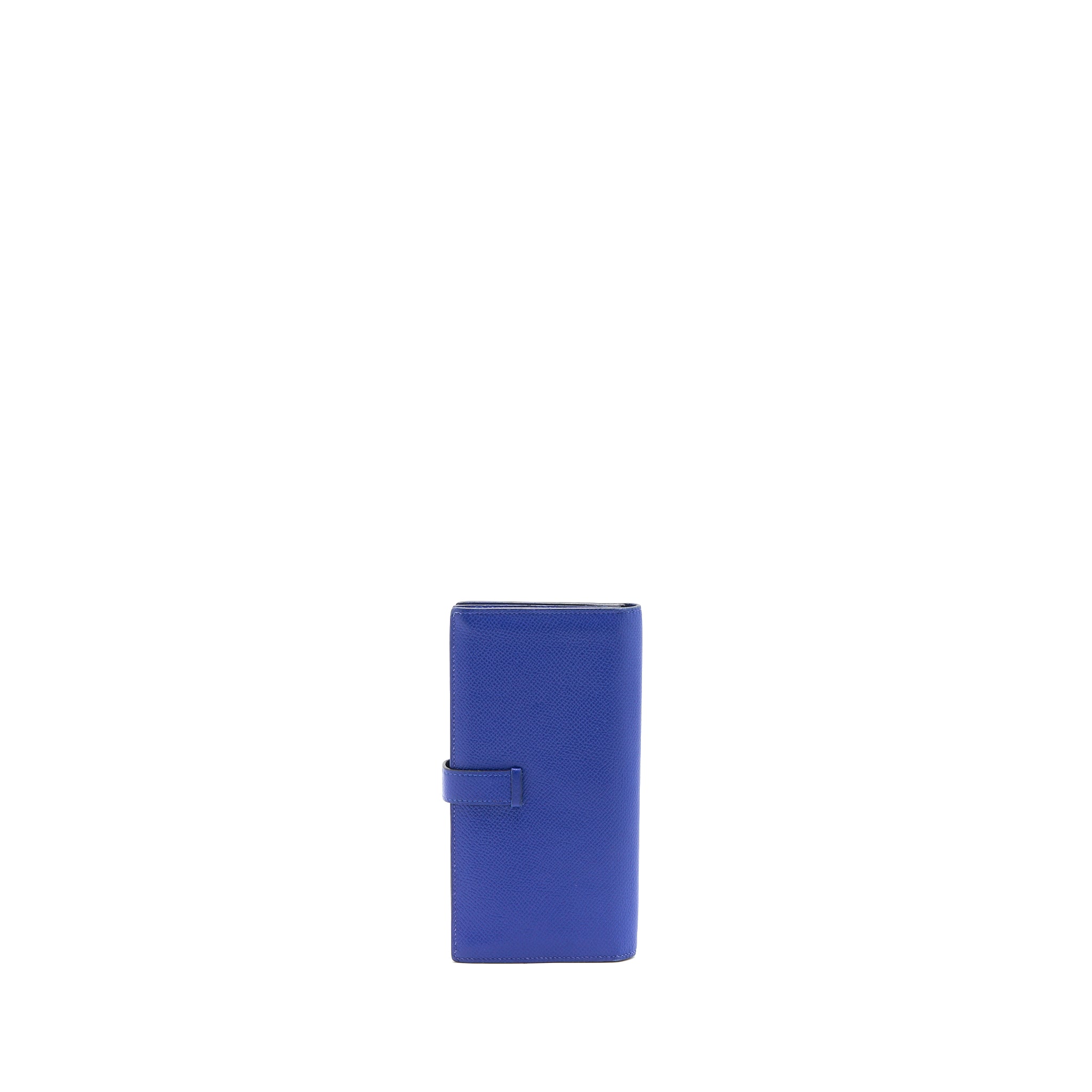 Hermes Bearn Long Wallet Epsom Blue Electric GHW Stamp Square R - Image 2