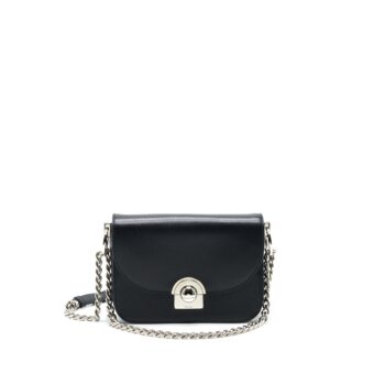 Prada Pattina in Glace Bag calfskin Black SHW