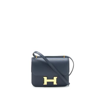Hermes Mini Constance Blue Indigo GHW Stamp Z