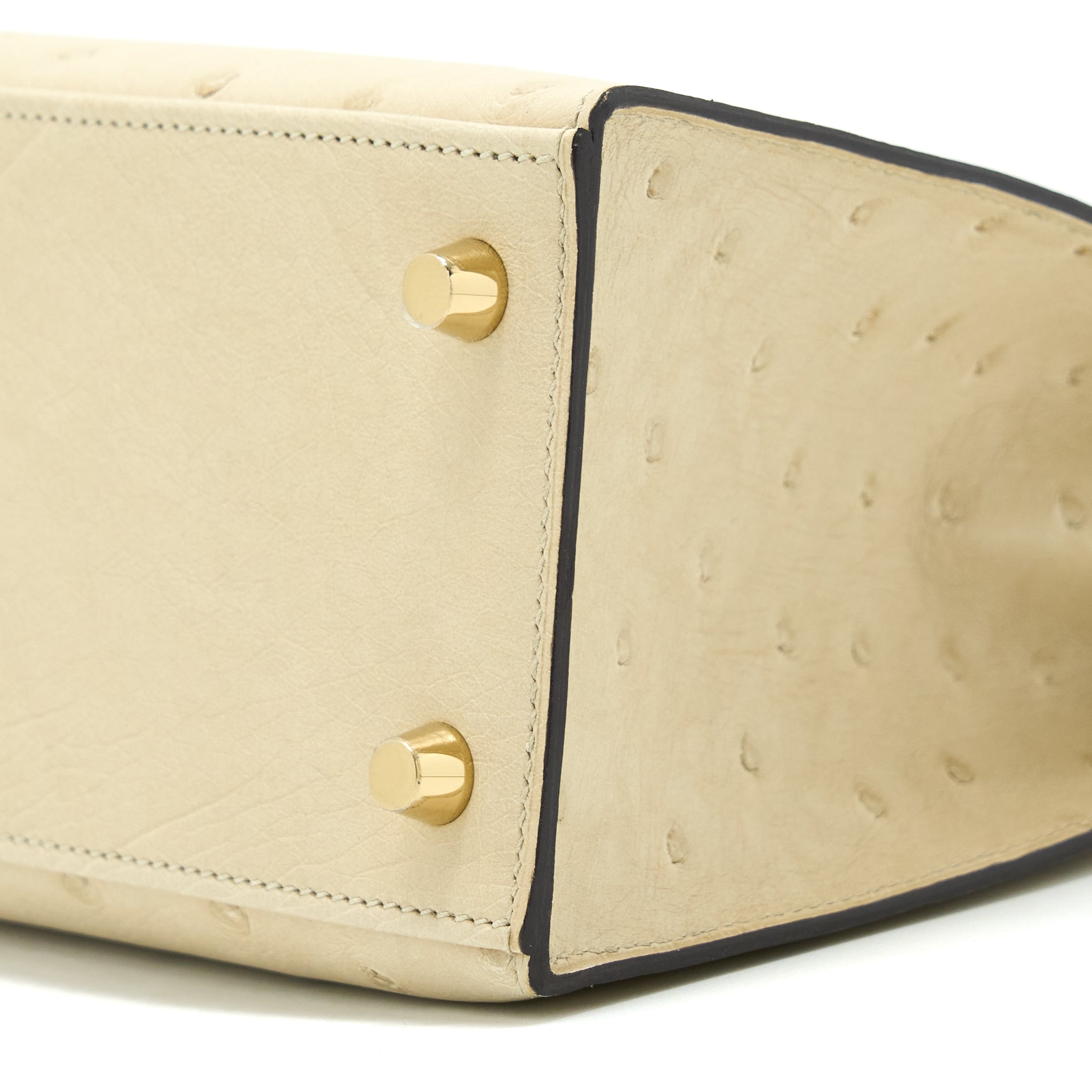 Hermes Kelly 25 Ostrich 3C Parchemin GHW Stamp U - Image 8