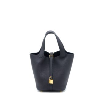 Hermes Picotin 18 Lock Bag Clemence Caban GHW Stamp U