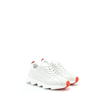 Hermes Size 37 Femme Envol Sneaker Calfskin/Suede Goatskin Chèvre Velours Blanc