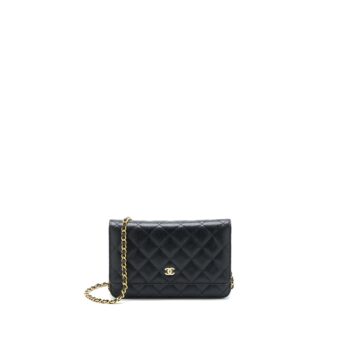 Chanel Classic Wallet On Chain Caviar Black GHW (Microchip)