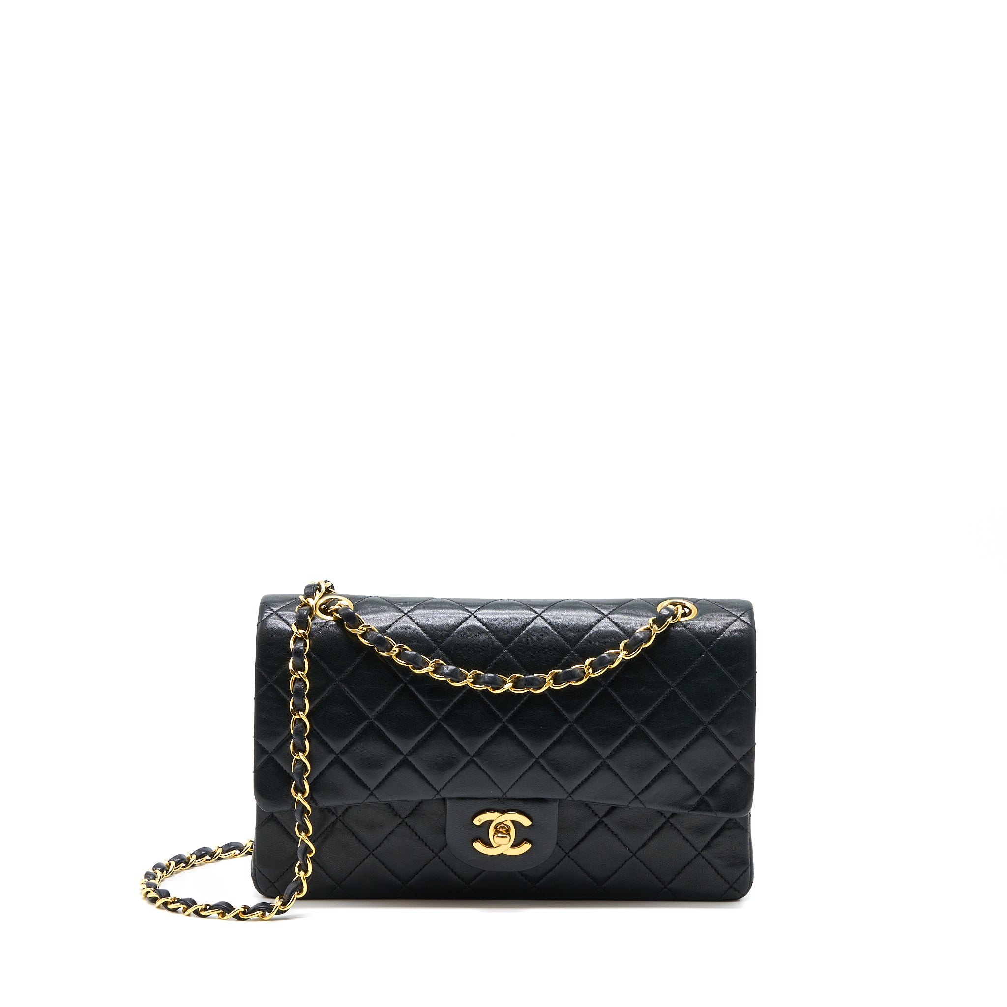 Chanel Vintage Flap Bag Lambskin Black GHW