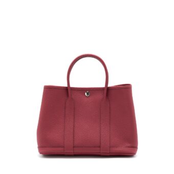 Hermes Garden Party 30 Country K1 Rouge Grenat SHW Stamp Z