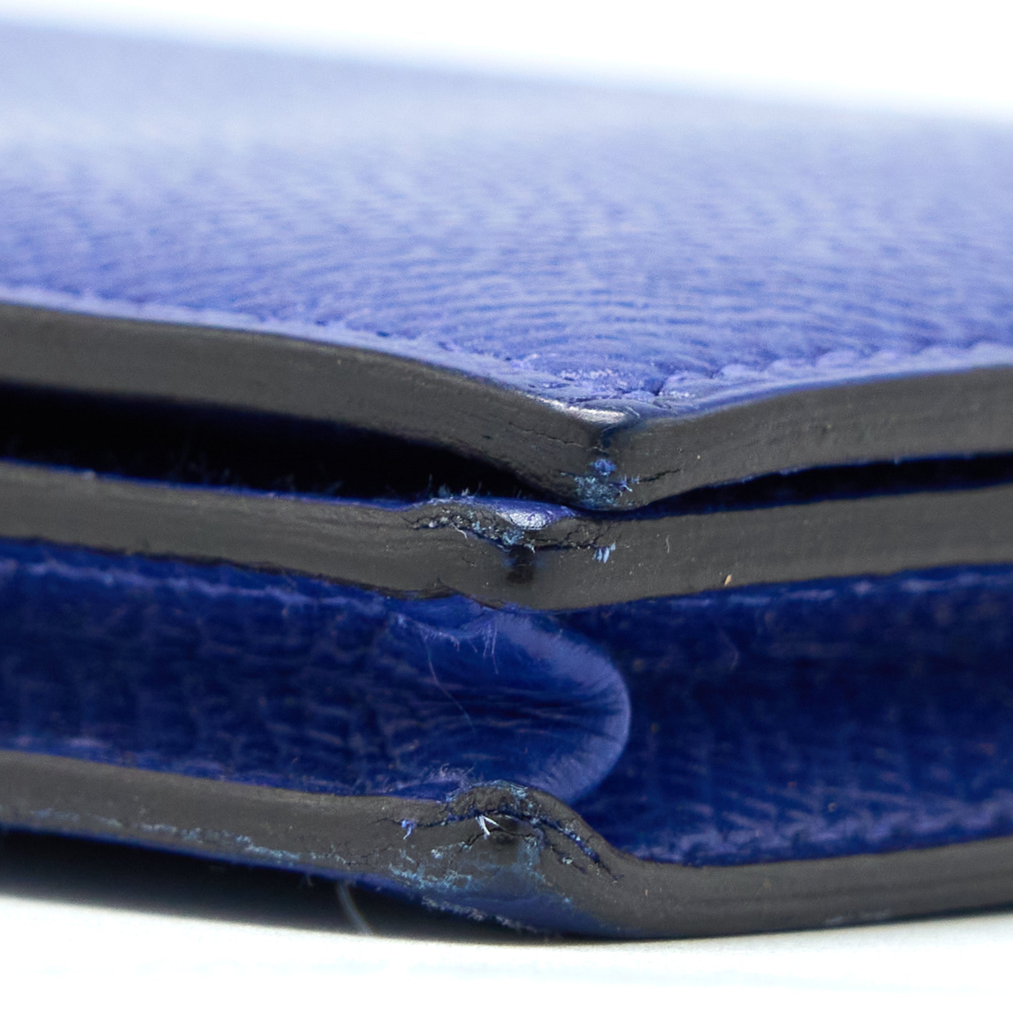 Hermes Bearn Long Wallet Epsom Blue Electric GHW Stamp Square R - Image 5
