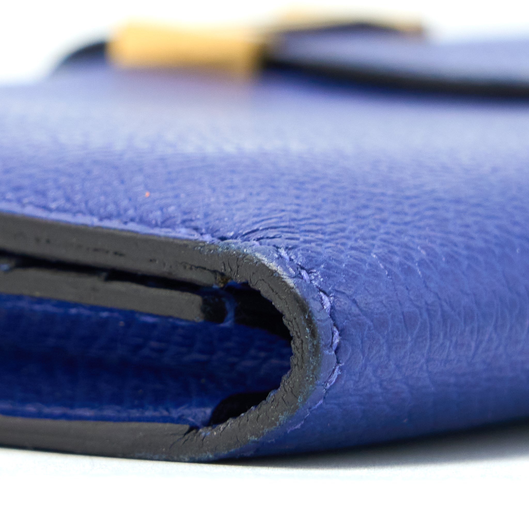 Hermes Bearn Long Wallet Epsom Blue Electric GHW Stamp Square R - Image 8
