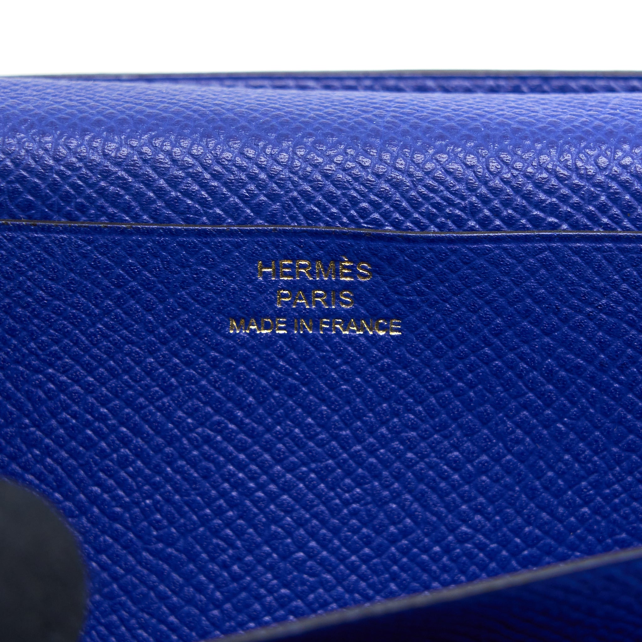 Hermes Bearn Long Wallet Epsom Blue Electric GHW Stamp Square R - Image 10