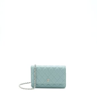 Chanel Wallet On Chain Caviar Light Blue SHW