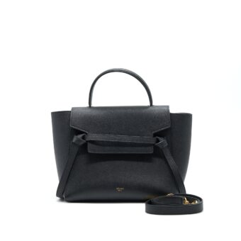 Celine Micro Belt Bag in Grained Calfskin Black GHW