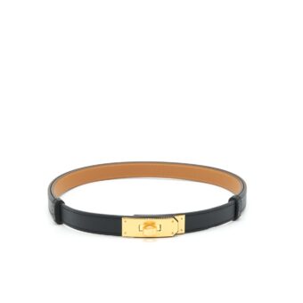 Hermes Kelly 18 Classic Belt Epsom Black GHW