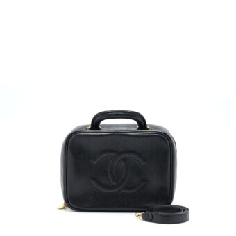 Chanel Vintage CC Logo Vanity Caviar Black GHW