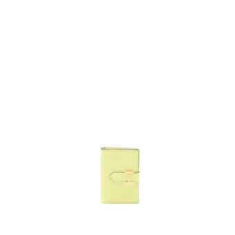 Hermes Bearn Compact Wallet Chevre Mysore R9 Jaune Bourge GHW Stamp Z