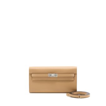 Hermes Classic Kelly To Go Epsom Chai / Mauve Sylvestre SHW Stamp U