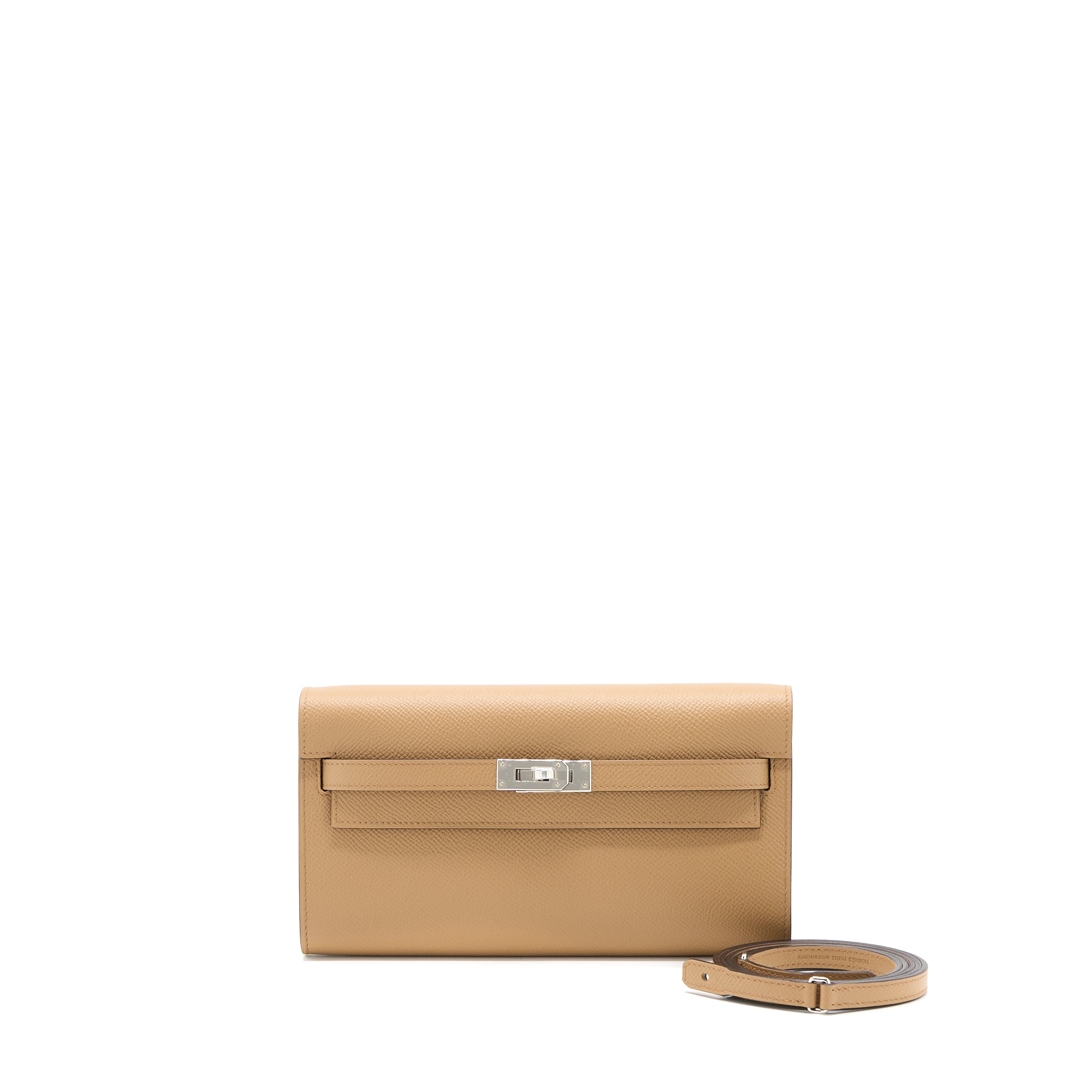 Hermes Classic Kelly To Go Epsom Chai / Mauve Sylvestre SHW Stamp U