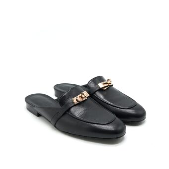 Hermes size37 OZ Mule Black with RGHW