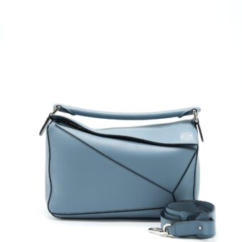 Loewe Puzzle Bag Classic Calfskin Atlantic Blue SHW