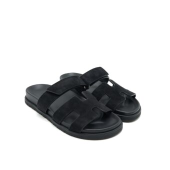 Hermes size37.5 Chypre Sandal black - ( Size runs small )