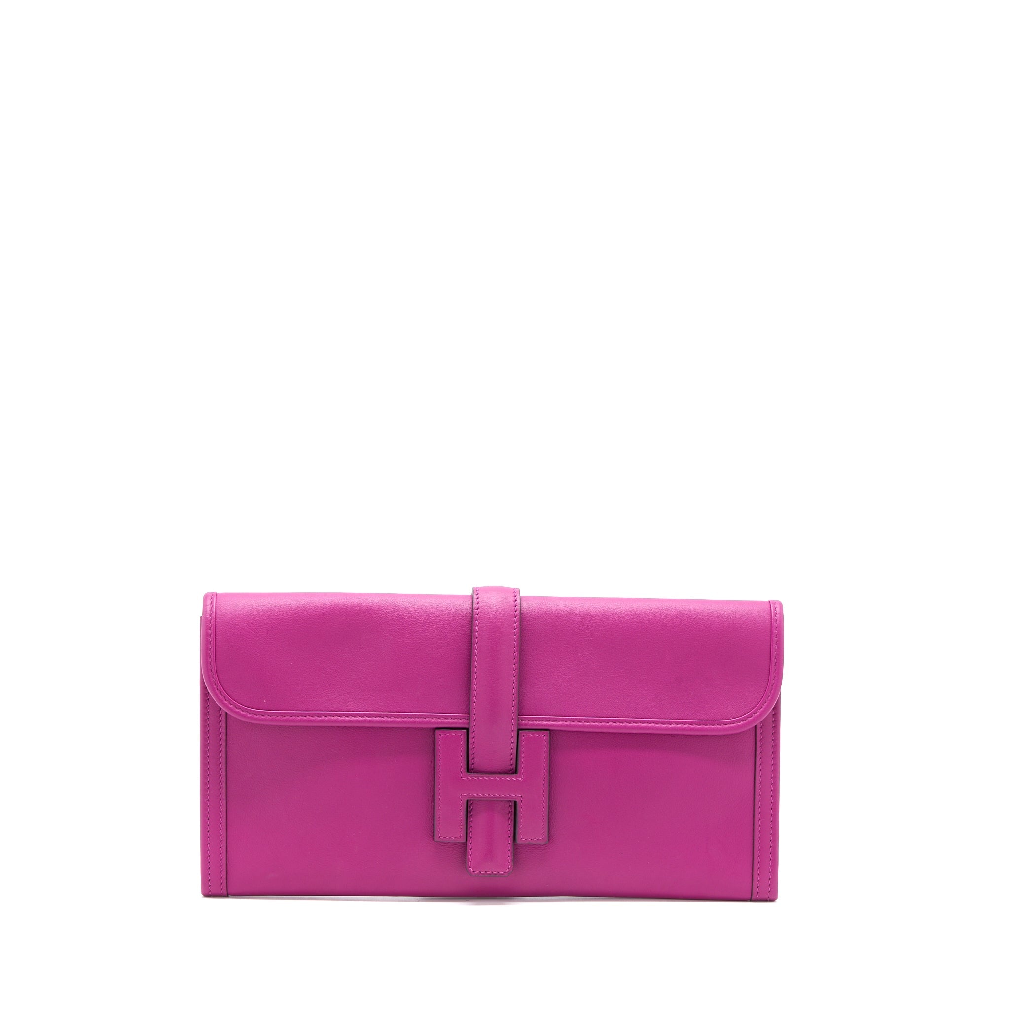 Hermes Jige Elan 29 Clutch Swift L3 Rose Purple Stamp A