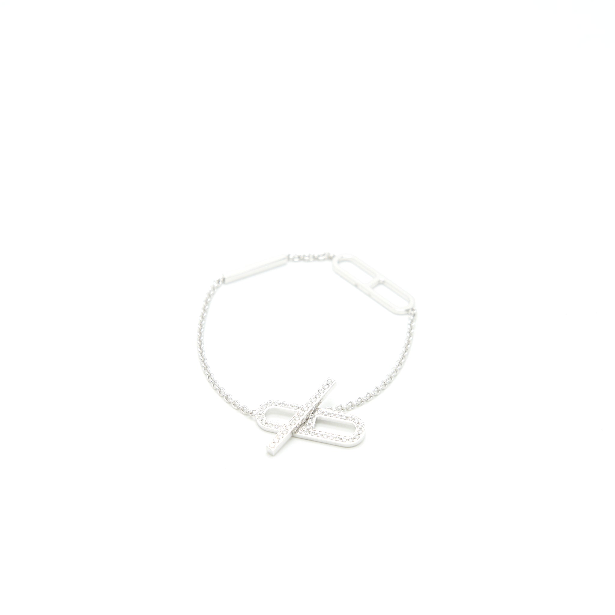 Hermes Ever Chain D'ancre Bracelet, Small Model white Gold size ST