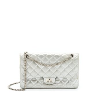 Chanel Reissue 2.55 226 Double Flap Bag Lambskin Silver SHW