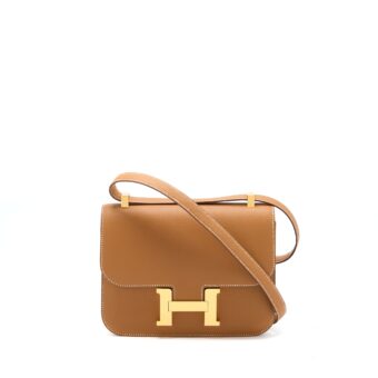 Hermes Constance 24 Epsom Gold GHW Stamp U (New Version)