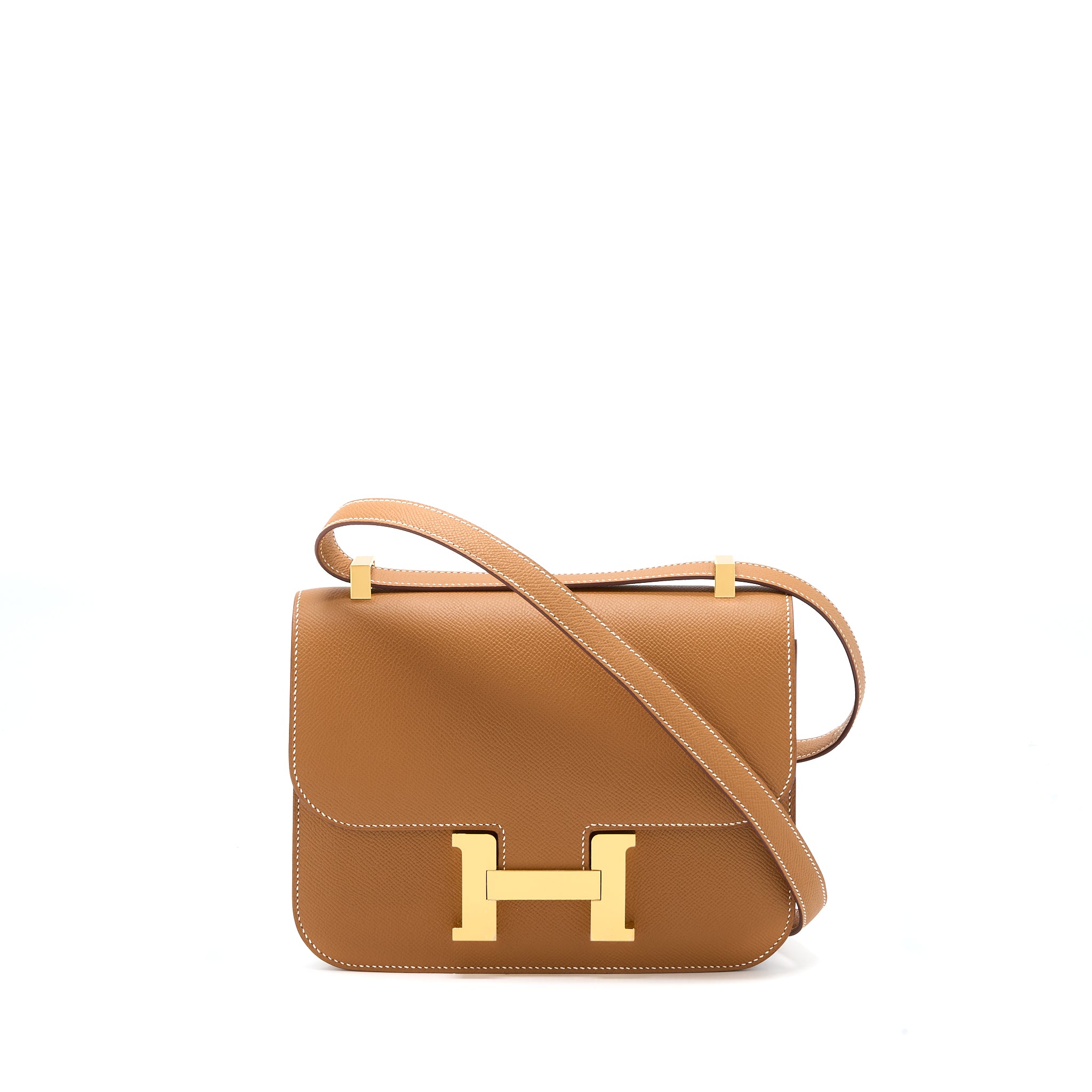 Hermes Constance 24 Epsom Gold GHW Stamp U (New Version)