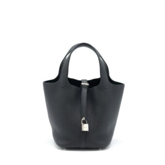 Hermes Picotin 18 Lock Bag Black SHW Stamp Z