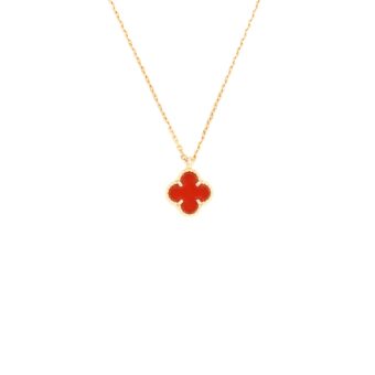 Van cleef and arpels Sweet Alhambra Pendant, Carnelian Rose Gold