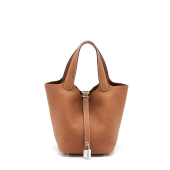 Hermes Picotin 18 Clemence Gold SHW Stamp Z