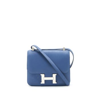 Hermes Constance 24 Swift R2 Blue Agate SHW Stamp X